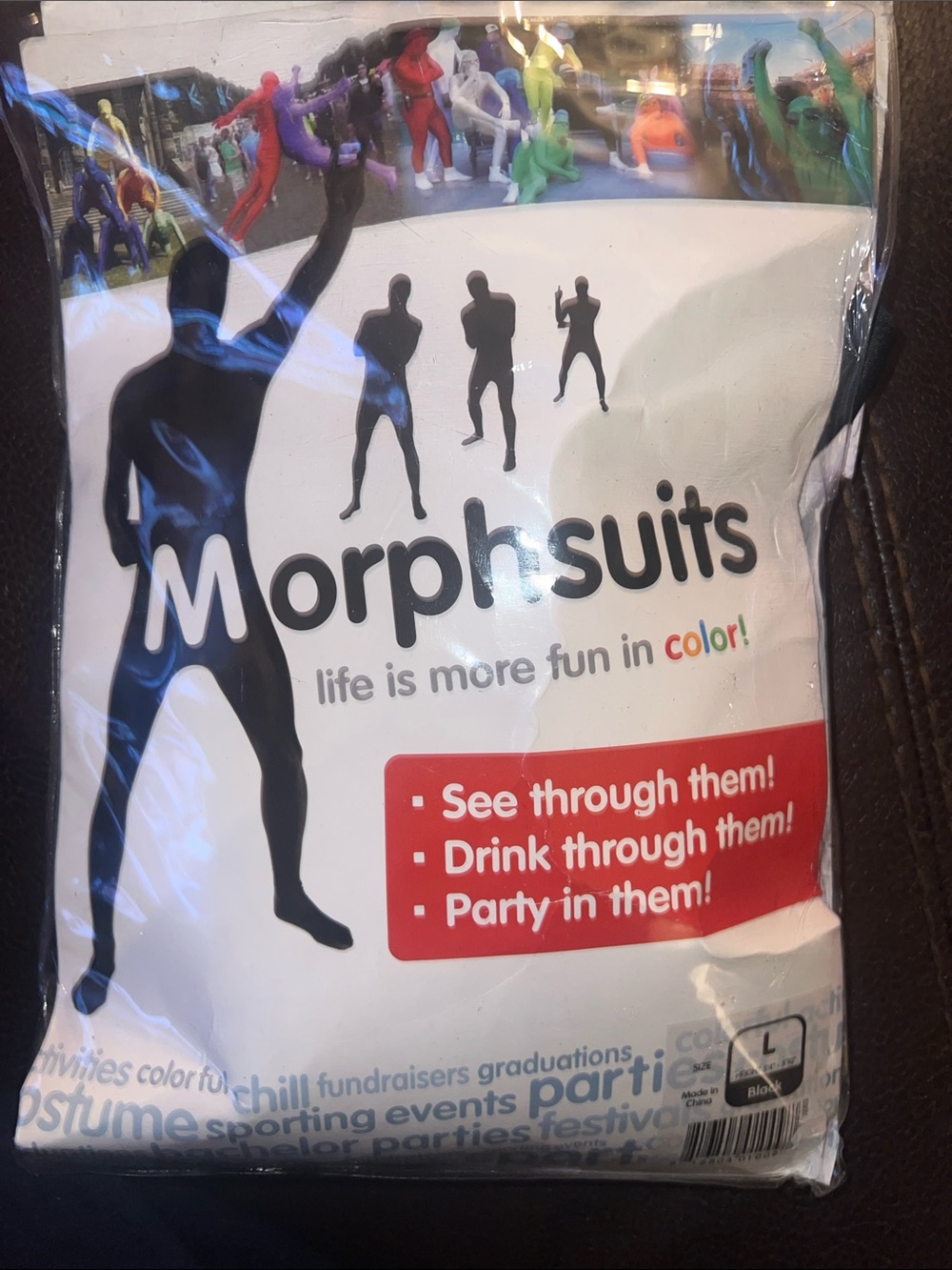 Black Full-Body Party Morph Costume